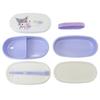 Kamio Japan Kuromi Oval Microwaveable Lunch Bento 053020 Two-Tier Box, Box,