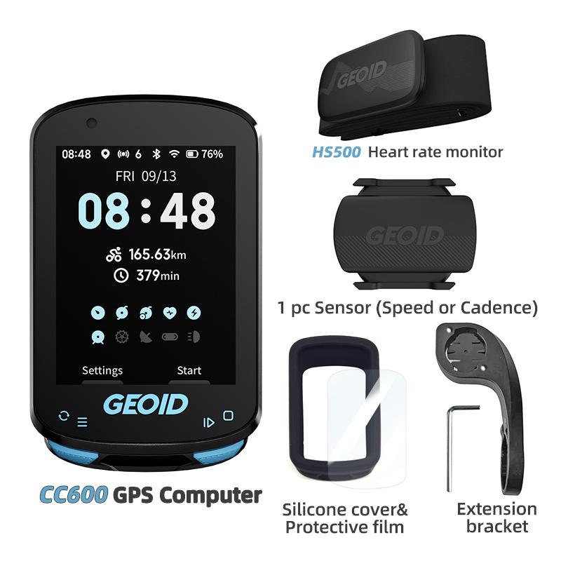 GEOID CC600 Navigazione Percorso GPS per Bicicletta Computer 11 Lingue Ciclocomputer Wireless WIFI Automatico ANT+ Odometro