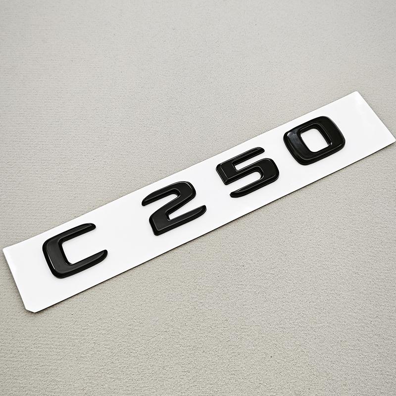 3D ABS Car Letters C200 C220 C250 C300 Logo Rear Trunk Badge Emblem Sticker For Mercedes Benz C Class W201 W202 W203 W204 W205