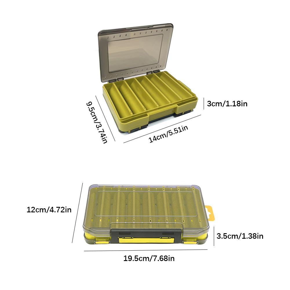 Fishing Tackle Box Accessories Storage Box Double Sided Bait Lure Hook Waterproof Fishing Bait Gear Organizer Boxes