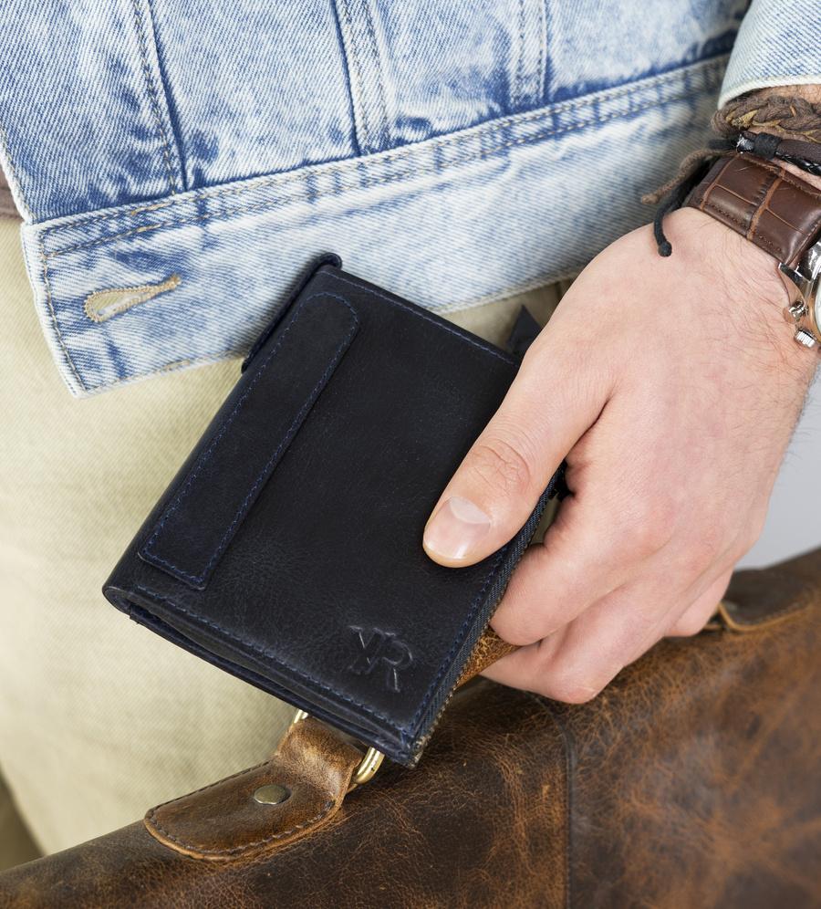 Large retro wallet with two coin pockets - Rovicky