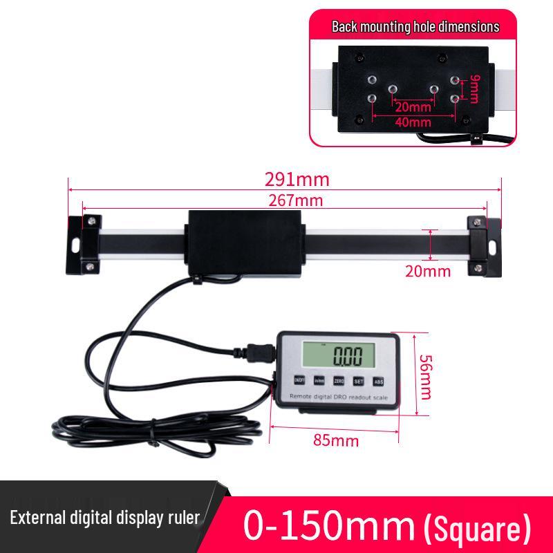 HEMUELE Digital Display Ruler for Square and Round Marking & Measurement