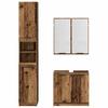Bathroom Cabinet Set with Shelf 3 pcs Reclaimed Wood Effect Particleboard