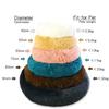 Round Winter Warm Plush Pet Bed - Washable Dog Cat Basket for Small Medium Large Pets Sofa Cushion
