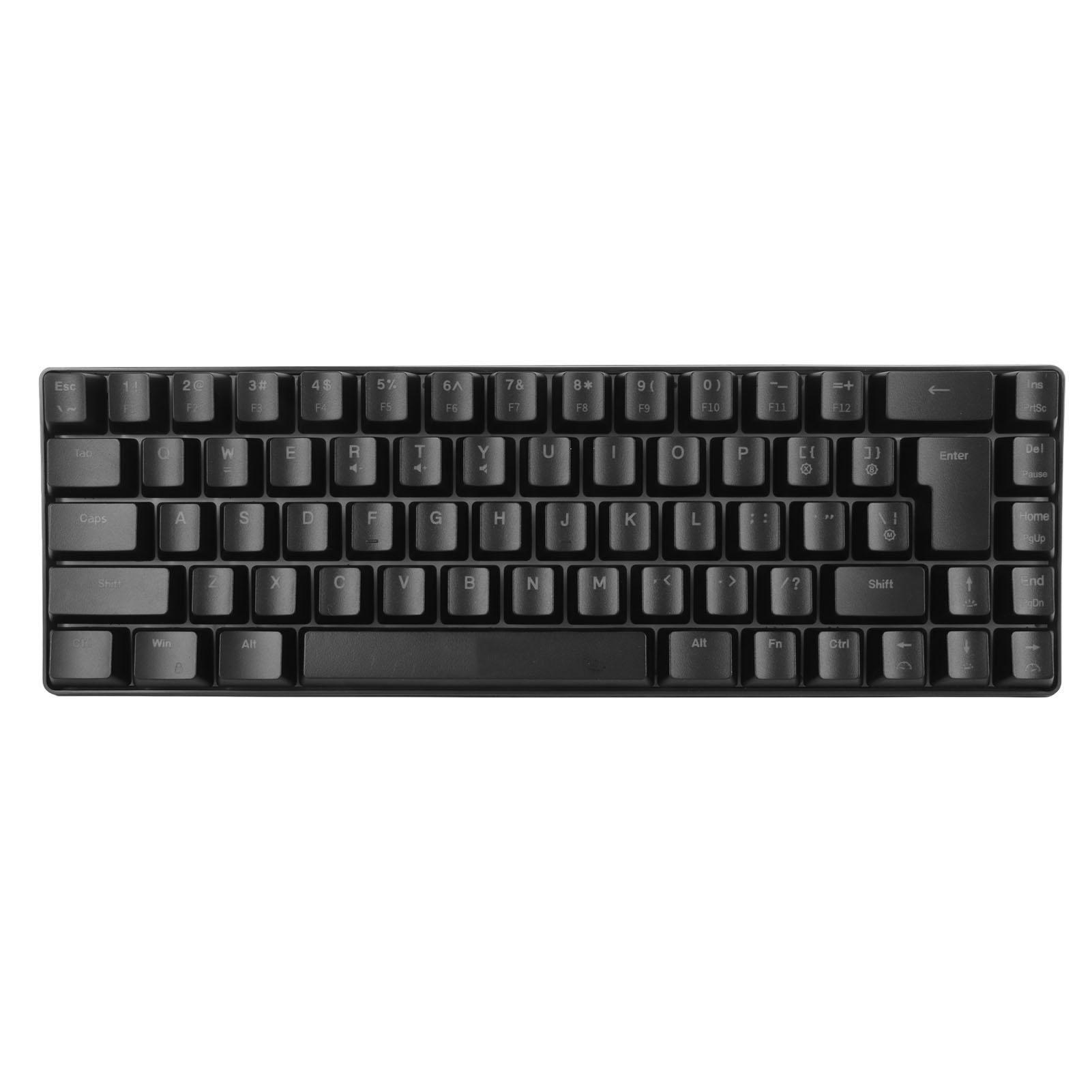 

V200 Механическая игровая клавиатура Портативная 68 клавишная проводная клавиатура с подсветкой RGB для IBM PC Win98SE чёрный