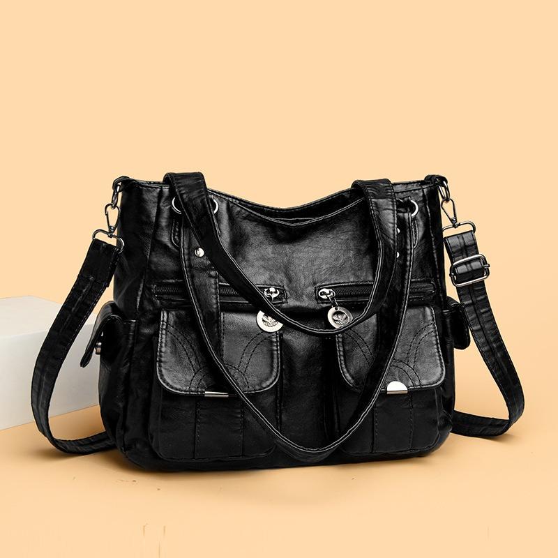 Fashion Women's Shoulder Bag Large Capacity Soft Leather Women's Bag Messenger Tote Bag New Handbag
