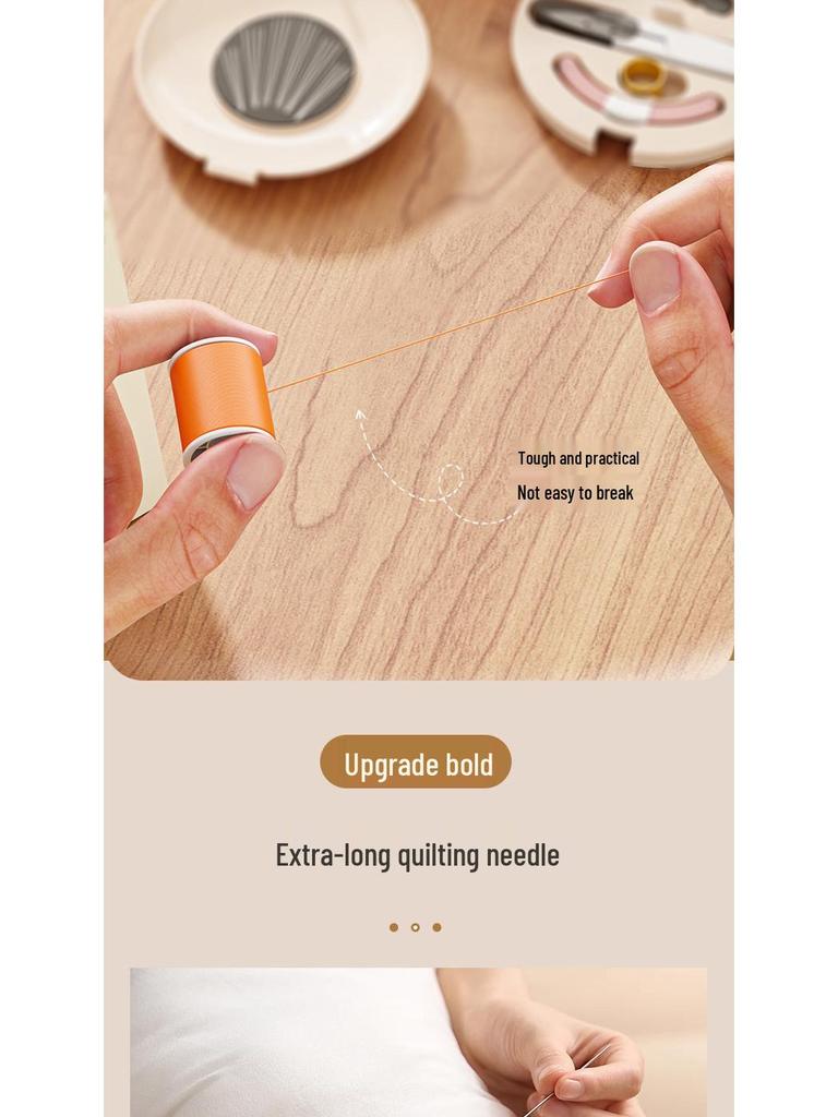 Portable Luxury Magnetic Sewing Kit: Household Needle & Thread Box for Repairs, Including Hand Sewing Tools, Perfect for Dorms and Travel.