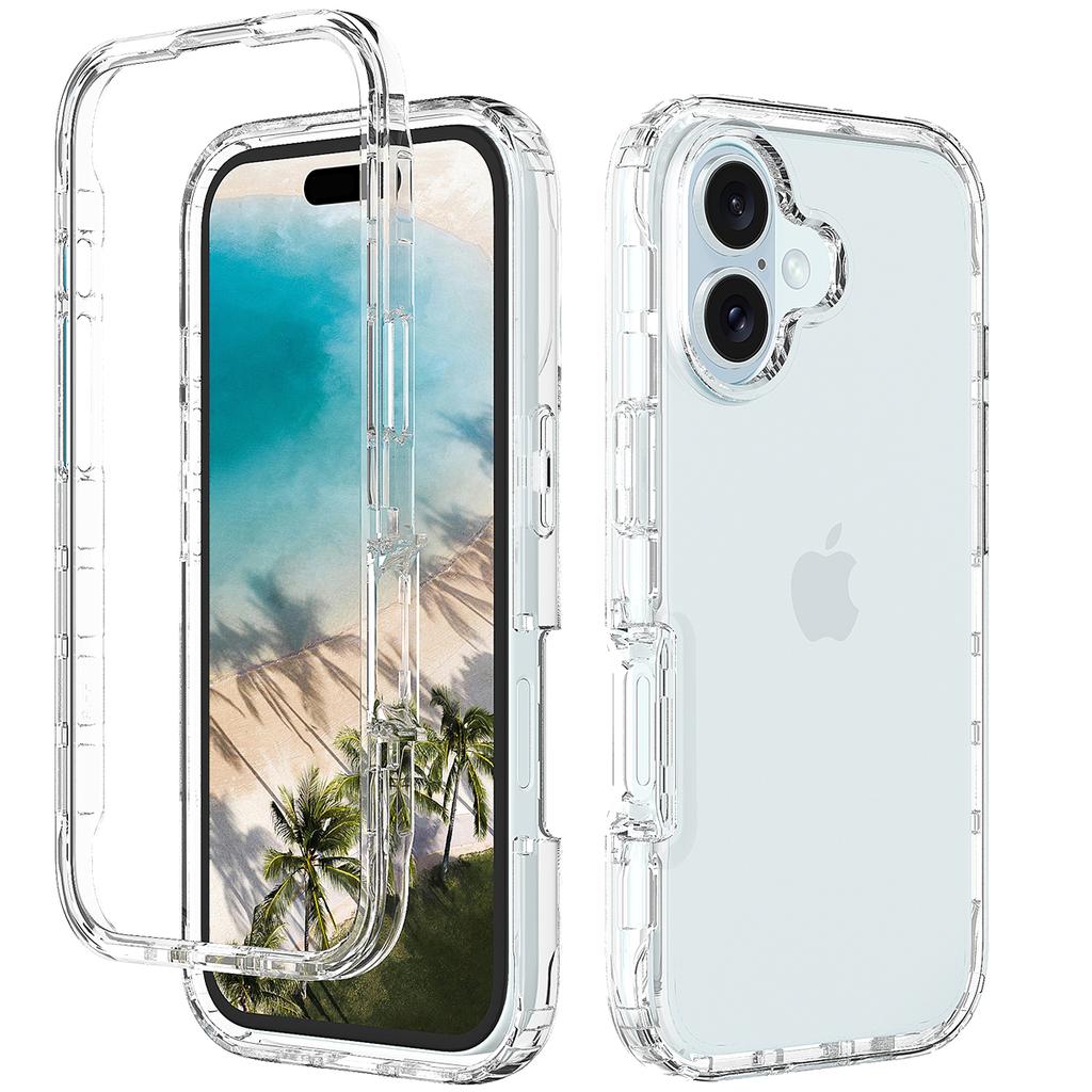 For iPhone 16 Case Shockproof TPU+PC Hybrid Phone Cover