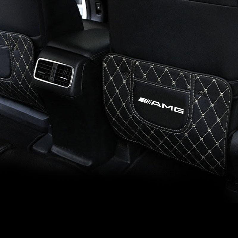 1Pcs Car Seat Backrest Anti Kick Protector Cover Pad Anti Dirt Mat Storage Bag For Mercedes Benz AMG W203 W204 W205 W209 W210 W2