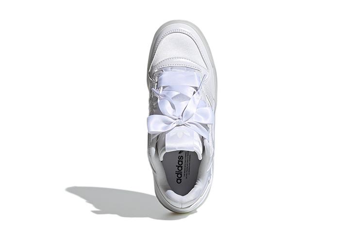 adidas Originals FORUM Synthetic Leather Abrasion Resistant Low Top Kids' Skateboarding Shoes White H68194
