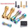 4pcs Carbon Fiber Stem Bolts Titanium Alloy Mountain Road Bike Stem Screw Nut Kits Bicycle