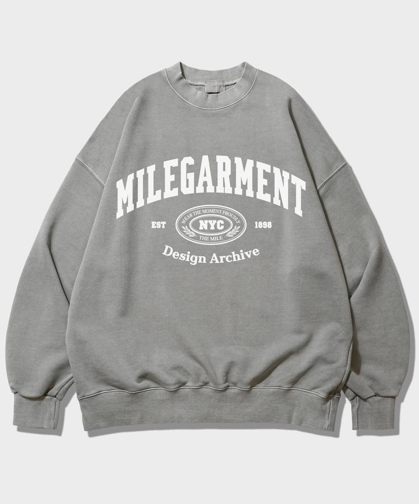 Deomail Mile Garment Nyc Sweat Mtm_Pigment Gray