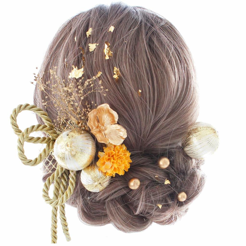 beauty Gorgeous hair accessories perfect for entrance fireworks and 20th birthday gatherings 2002h [LALALA flowers] coming-of-age ceremonies,