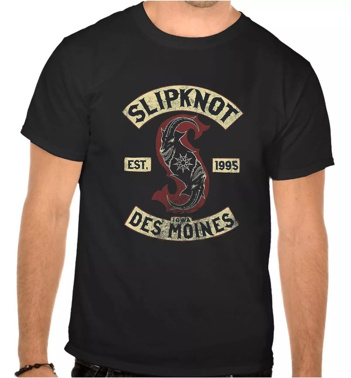 

Unisex Tees 100% cotton Men s Women s Tops Slipknot Rock Music Logo Black T-SHIRT -1017- XL