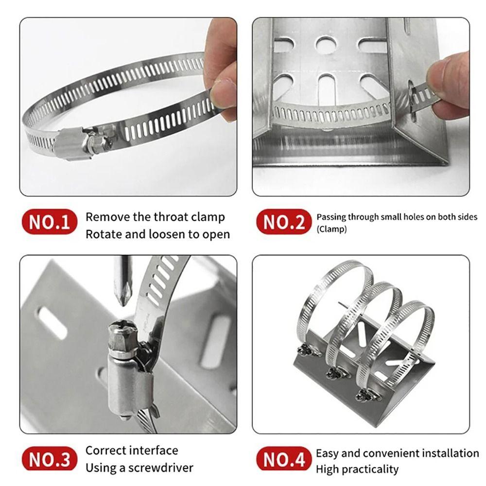 1 Satz Universelle Überwachungs-Halterung mit 100/200 mm langem Bügel-Kamera-Montagepanel für Außenmast