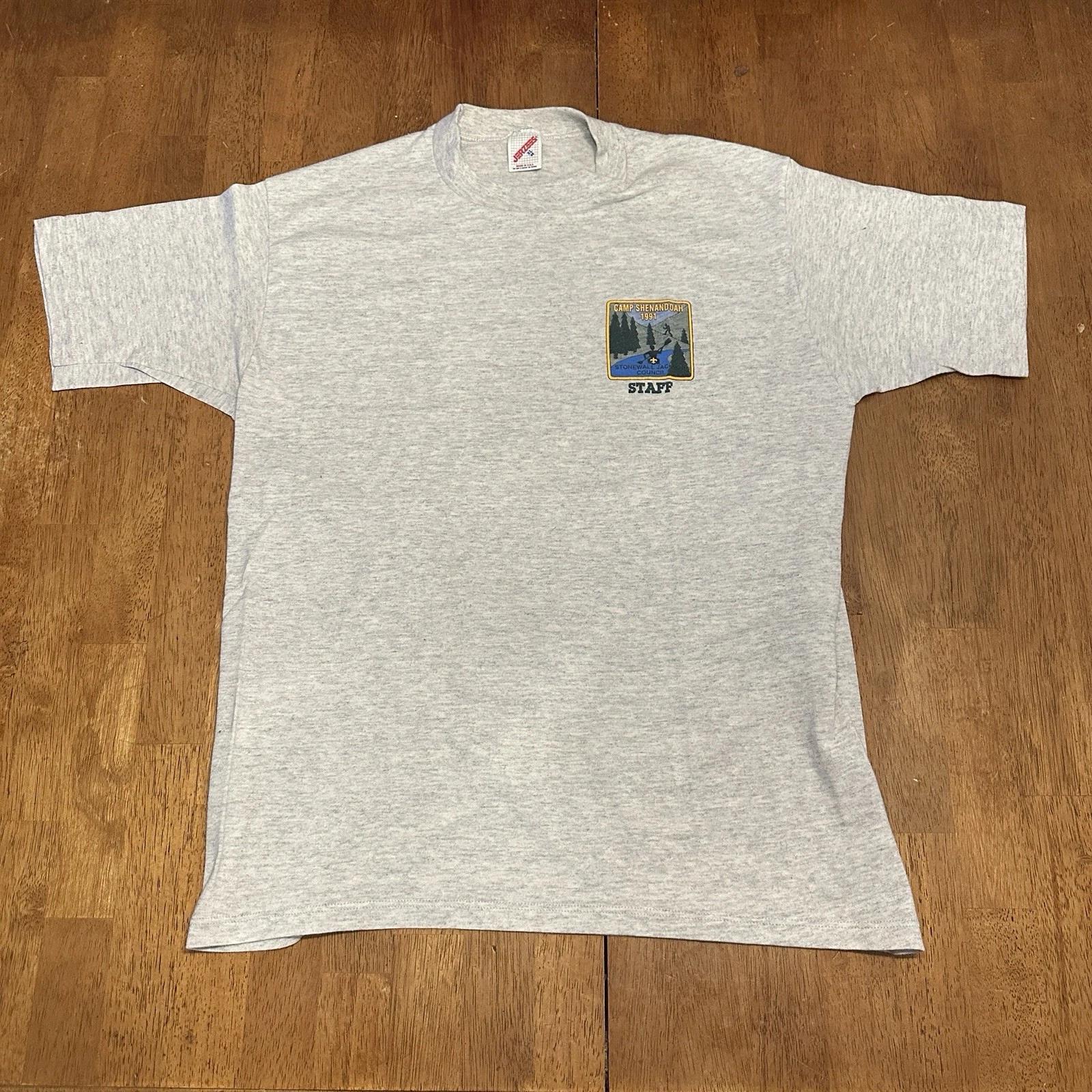 Vintage 1991 Camp Shenandoah Staff T Shirt Fits Size Large Single Stitch 90s BSA 2XL