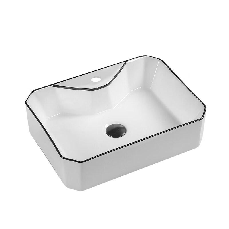 Laiming Black Rim Countertop Basin Set
