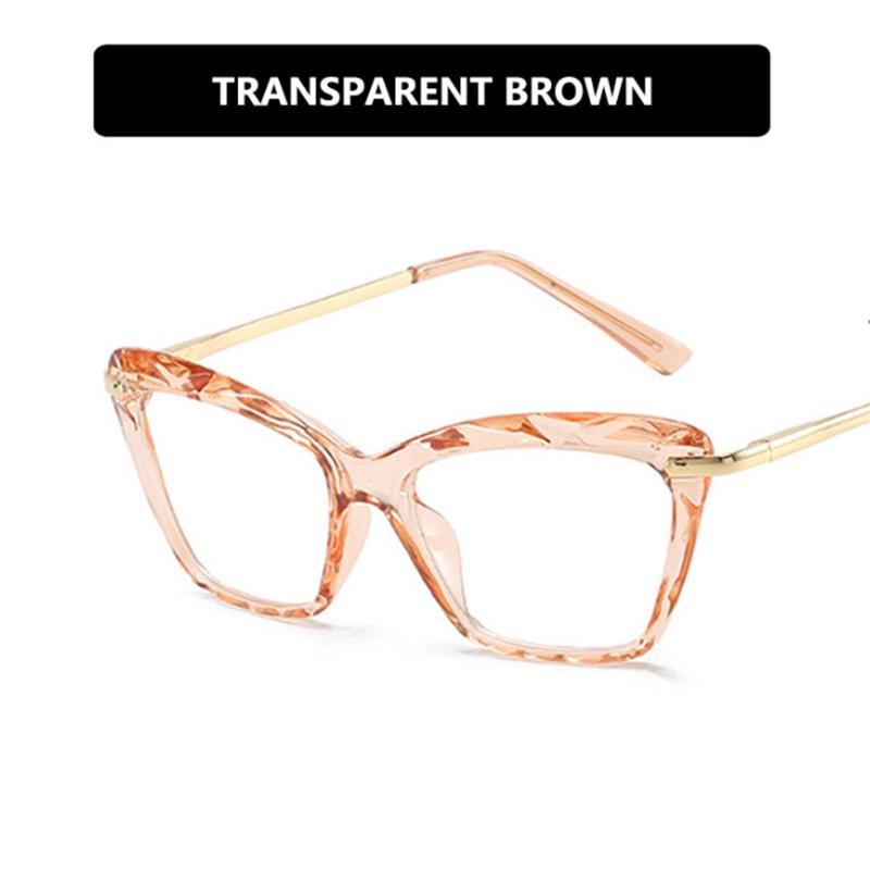 Crystal Multi Faceted Frame Clear Lens Glasses Square Simple Myopia Nerd Spectacles Degree -0.5 -1.0 -2.0 -3.0 -4.0 to -6.0
