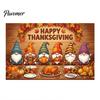 Dekorative Herbstszene für Party 70 x 45 Zoll Kürbis-Hintergrund, Herbsternte-Gnom-Dekorationen Vogelscheuche Fotografie-Hintergrund, Thanksgiving-Banner
