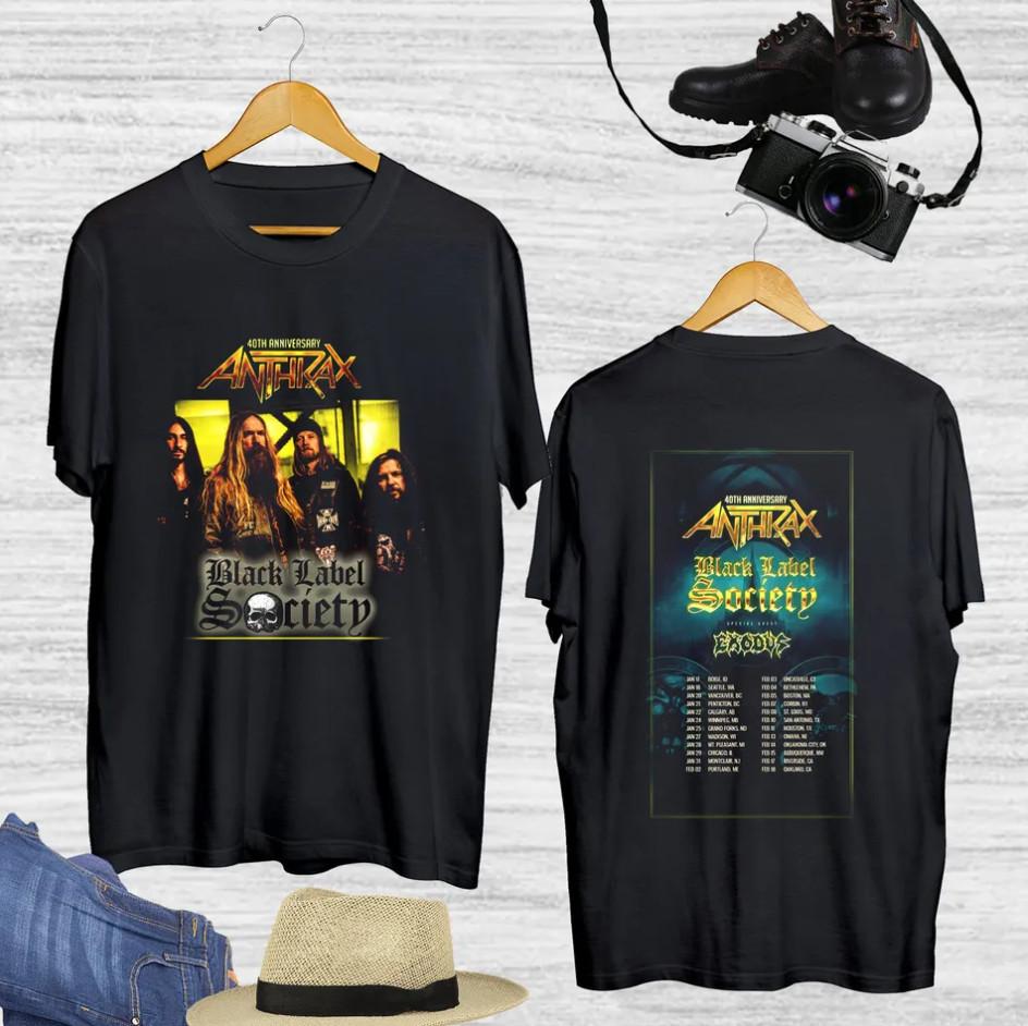 40th Anniversary Anthrax Black Label Society T-shirt size S-5XL XL