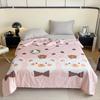 Botanical Leaves Summer Quilt Modern Simple 100% Cotton Air Conditioning Quilted Quilt Home Sofa Travel Camping Thin Blanket