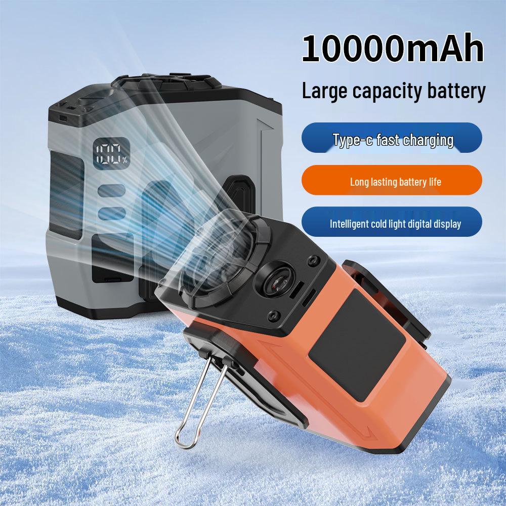 Portable Cross-Body Waist Fan: Personal Small Air Conditioner for Outdoor Camping & Construction, Long Battery Life