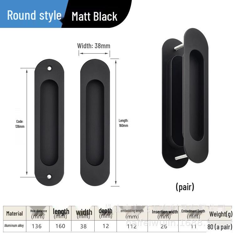 Built-in Sliding Door Handle for Cabinets and Kitchen Doors