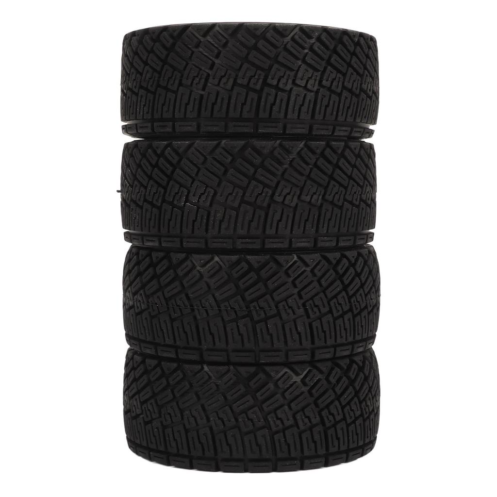 4 Pcs RC Car Tire Rubber Wheels High Wear Resistance Strong Cushioning 1Celsius10 RC On Road Tyres for