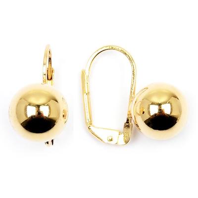 [M9479] - Gold Plated 'Billes' Sleepers - 10 Mm