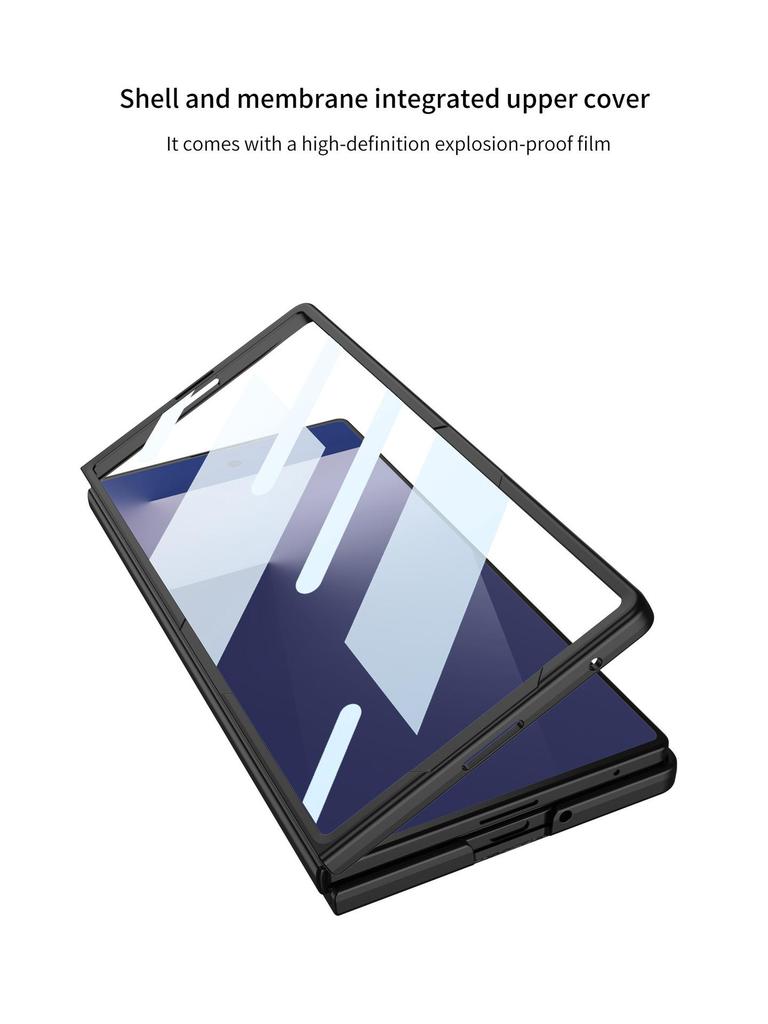 Samsung Z Fold7 Ultra-Thin Leather Phone Case with Card Holder & Stand