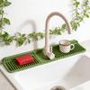 Kitchen Sink Sink with Slope Self-Draining Splash Guard Faucet Mat Silicone Fast Drying Faucet Mat