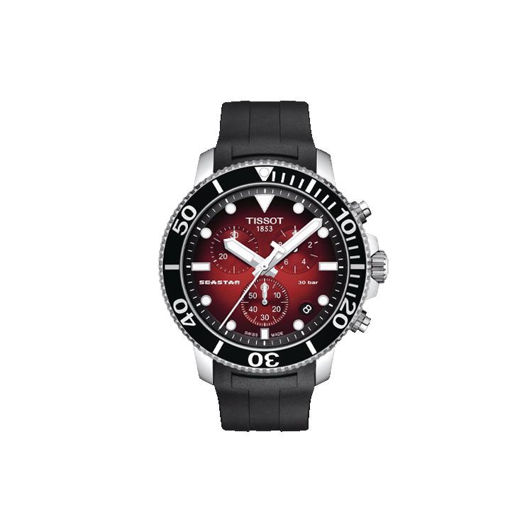 

TISSOT Starfish Collection Quartz Movement 300 meter Water Resistance Unisex Watch 45.5mm Red Watch Dial T120.417.17.421.00 Red Watch Dial