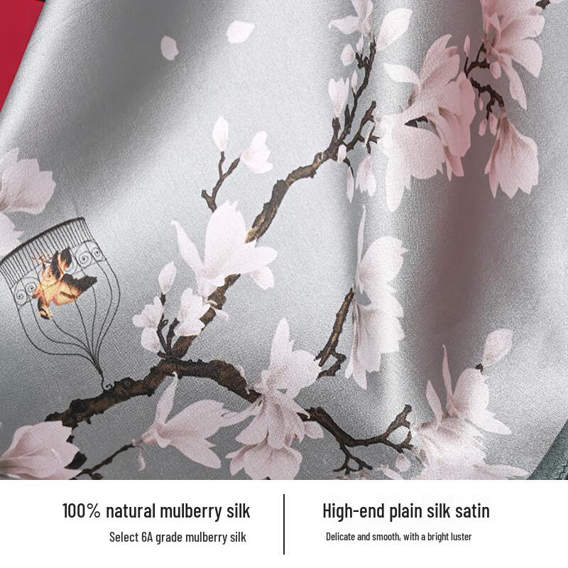 Hangsilu 100% Maulbeerseide Schal Geschenkset