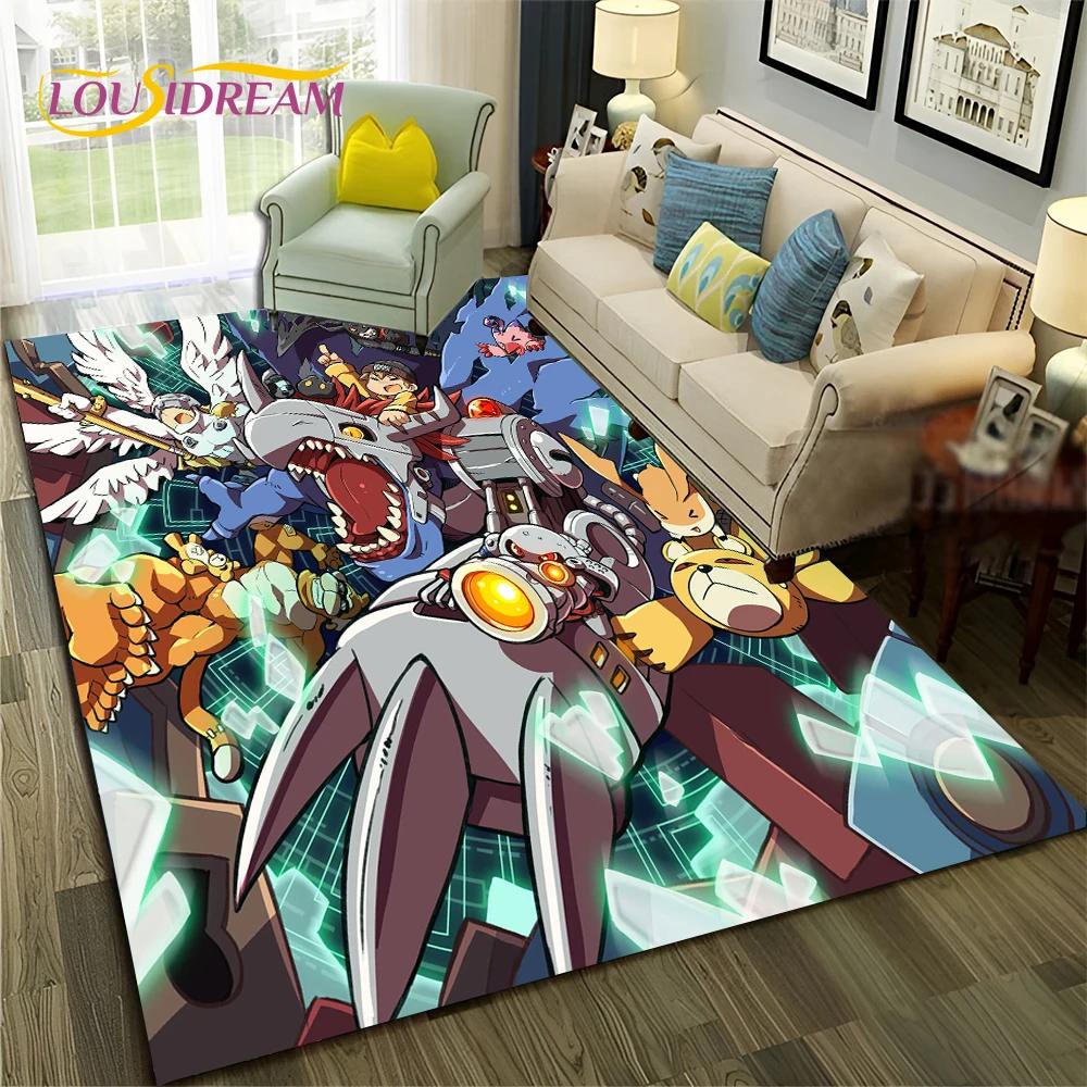 Cartoon Digimon Adventure Monster 3D Carpet Rug for Home Living Room Bedroom Sofa Doormat Decor,kids Area Rug Non-slip Floor Mat