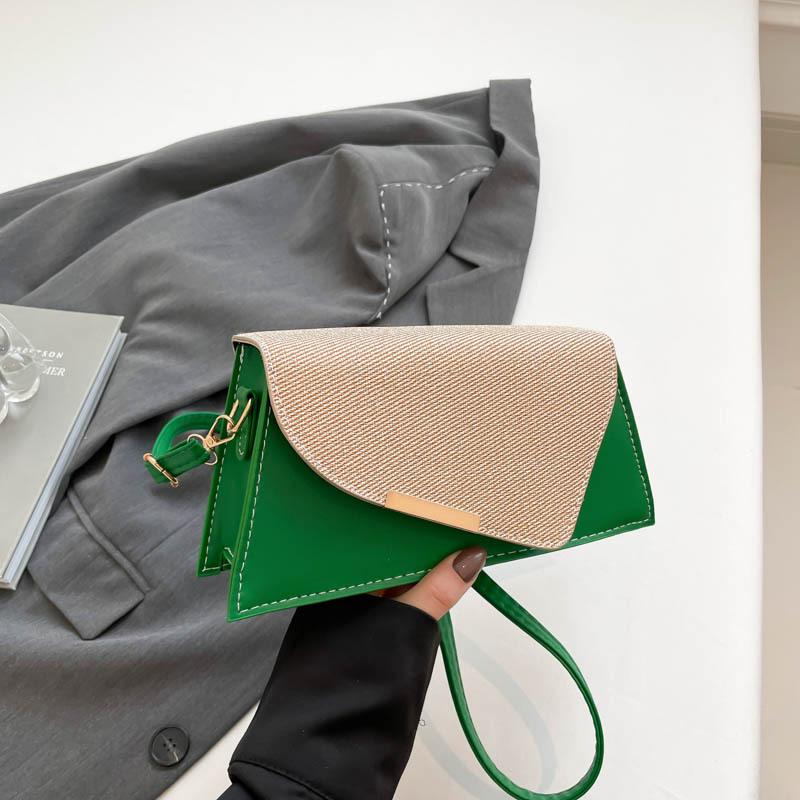 Neue Splicing vielseitige Umhängetasche 2025 Frühling neue Handgepäck kleine quadratische Tasche lässige Kontrasttasche Damen
