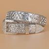 Ladies Cross European And American Rhinestone Inlaid Belt Punk Hip Hop Belt Yk2 Street Waist