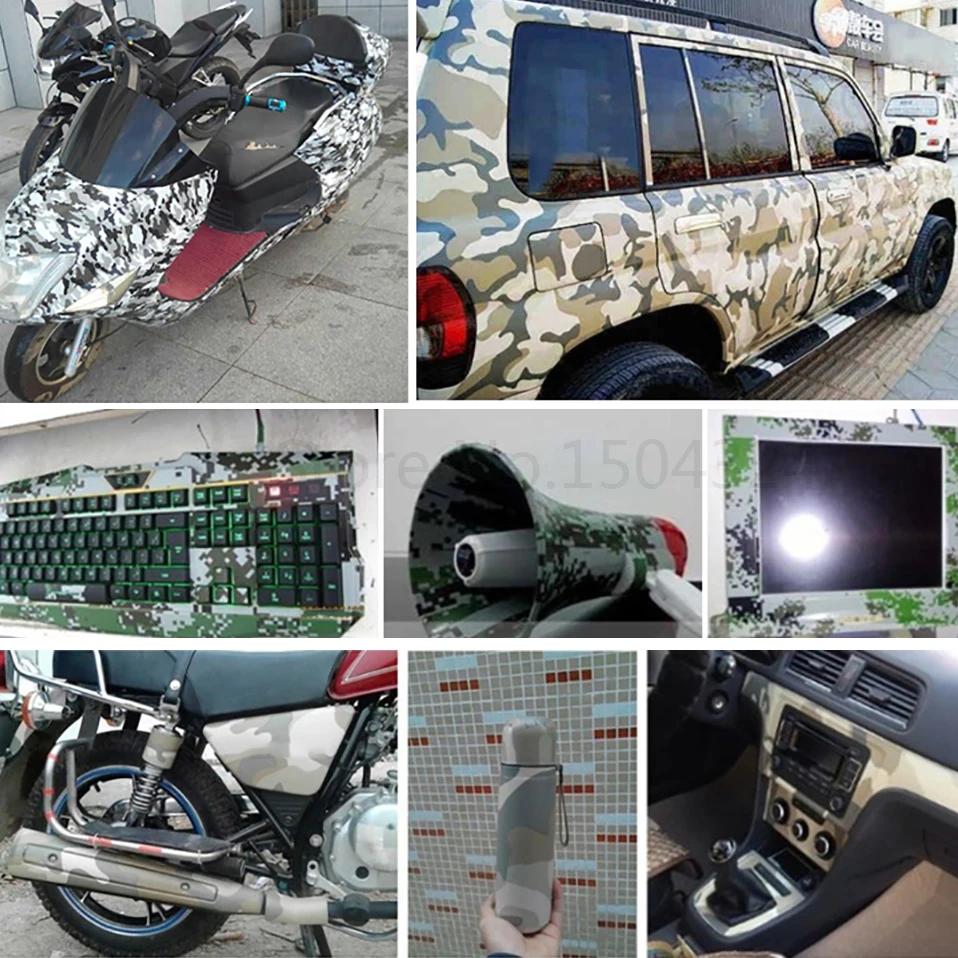 30cm*100cm Autoaufkleber Camouflage Vinyl Folie Digital Woodland Armee Militärgrün Camo Wüste Abziehbild Auto Motorrad Dekor