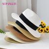 SOMALER Sommer-Panama-Hüte für Damen und Herren, Sonnenschutz, Strohhut, Strand, UV-Schutz, Reisekappe