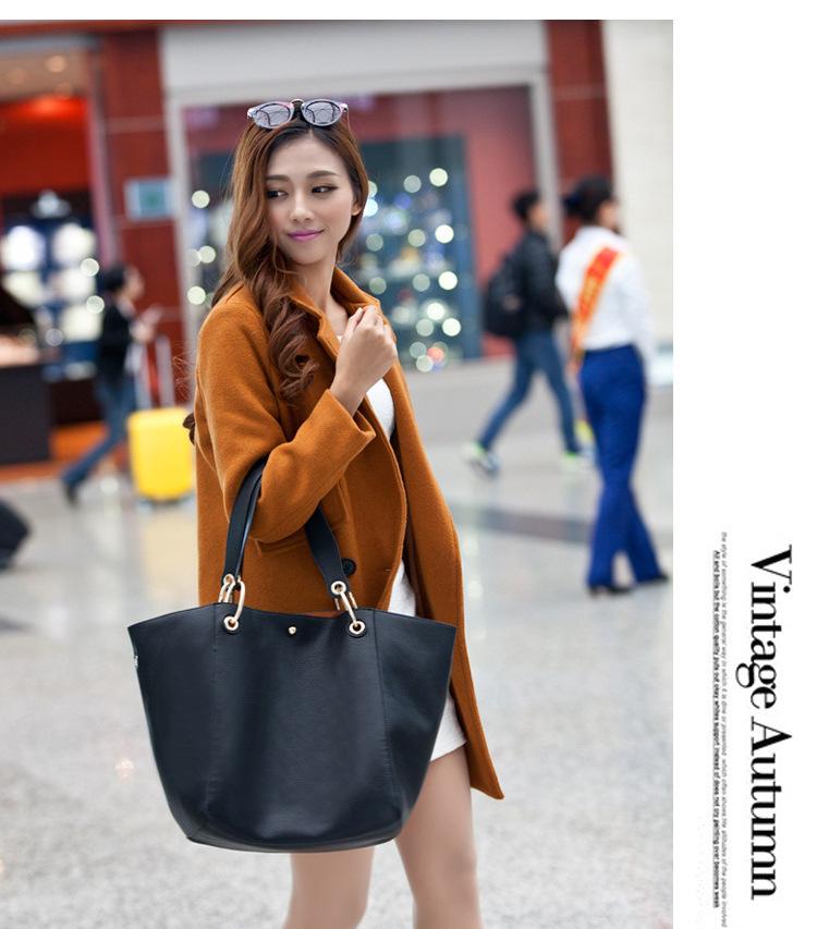 Borsa a Tote Trendy da Donna 2020 a Grande Capacità con Fibbia Magnetica per Mamma e Bambino