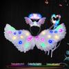 Ailes d'Ange en Plumes Blanc Brillant LED pour Festival ou Spectacle sur Scène Adulte et Enfant