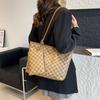 Two-piece set women's bag large capacity shoulder bag retro plaid handbag new bag hand bag
