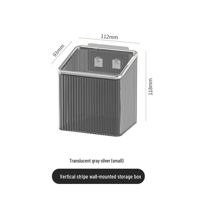 Punch-Free Wall-Mounted Bathroom Storage Box for Cosmetics and Washcloths