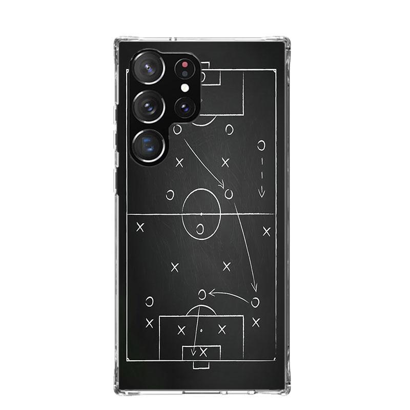 Football Soccer Tactics Time Case Phone Cover for Samsung Galaxy S24 S25 Ultra S23 Plus S22 + S21 S20 FE S10 S25 Edge Trend Fund