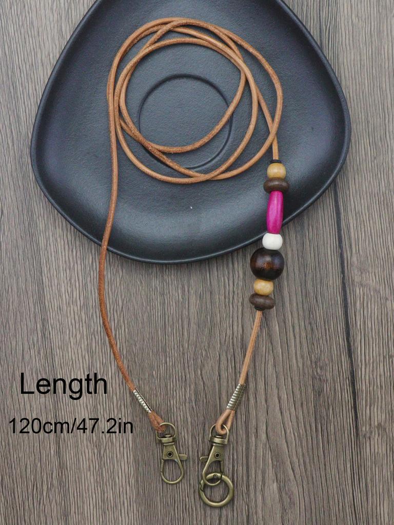 Detachable Hand-beaded Phone Lanyard Retro Neck Slant Phone Accessories