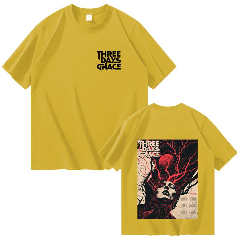 

Singer s Three Days of Grace Harajuku Men s and Women s Fashion Round-neck Summer Pure Cotton Printed T-shirt 2XL