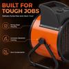 Industrial Fan Heater 5000W with Tilting, Electric Ceramic Space Heater with Adjustable Thermostat, Handle