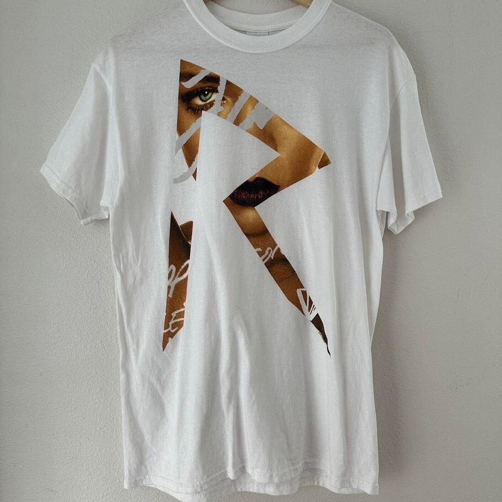 Vintage 2012 Rihanna Diamonds Tour Shirt Weiß Baumwolle Alle Größen S-5XL 1HRA22 Unisex T-Shirt