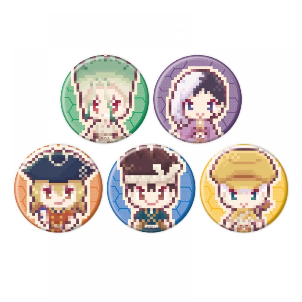 

доктор. Значок Stone Can Badge Dr. Stone 26 Pixel Art Illustration 1 коробка 5 шт