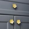 Brass Floral Cabinet Knob Vintage Wardrobe Knob Drawer Pull Handle  Cabinet Decoration