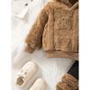 high quality[Girls' Bear Hoodie Set] Girls' Warm Plush Bear Hoodie & Pants Set | Casual Cute Two-Piece with Little Bears Pattern | Autumn Winter